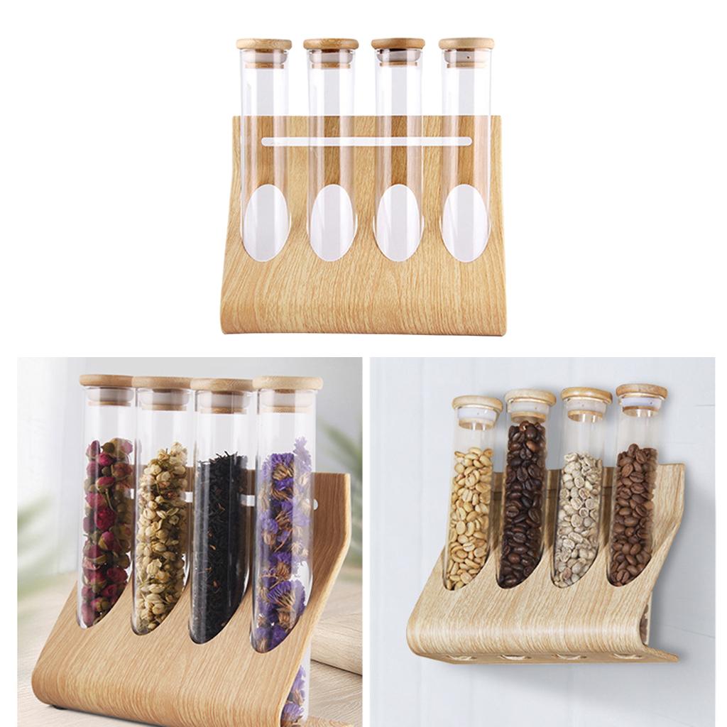 Coffee Tea & Espresso Appliances - Glass Tube Storage Rack Visible Glass