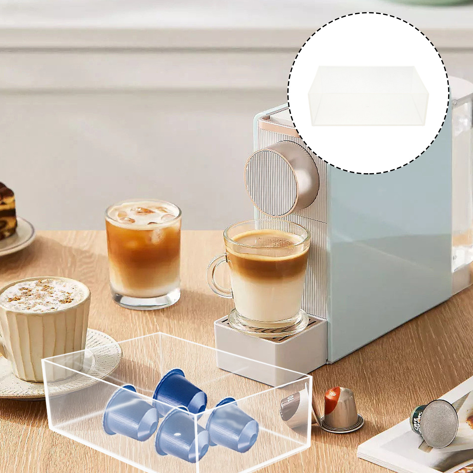 Tea Coffee Sugar Container - Transparent Tea Bag Box Coffee Station
