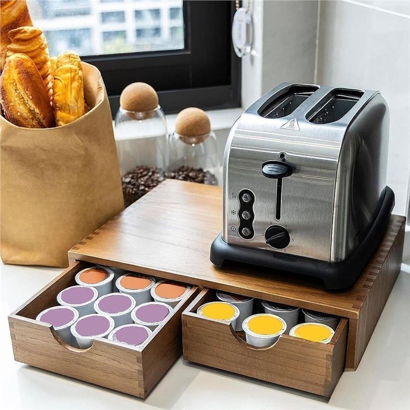 TFTP-Wooden Coffee Pod Storage - đánh giá và giá Coffee Tea Station