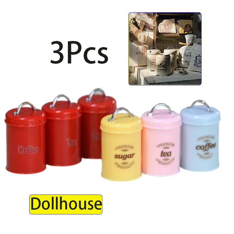 3Pcs Miniature Dollhouse Mini  - đánh giá và giá Coffee Tea & Espresso Appliances