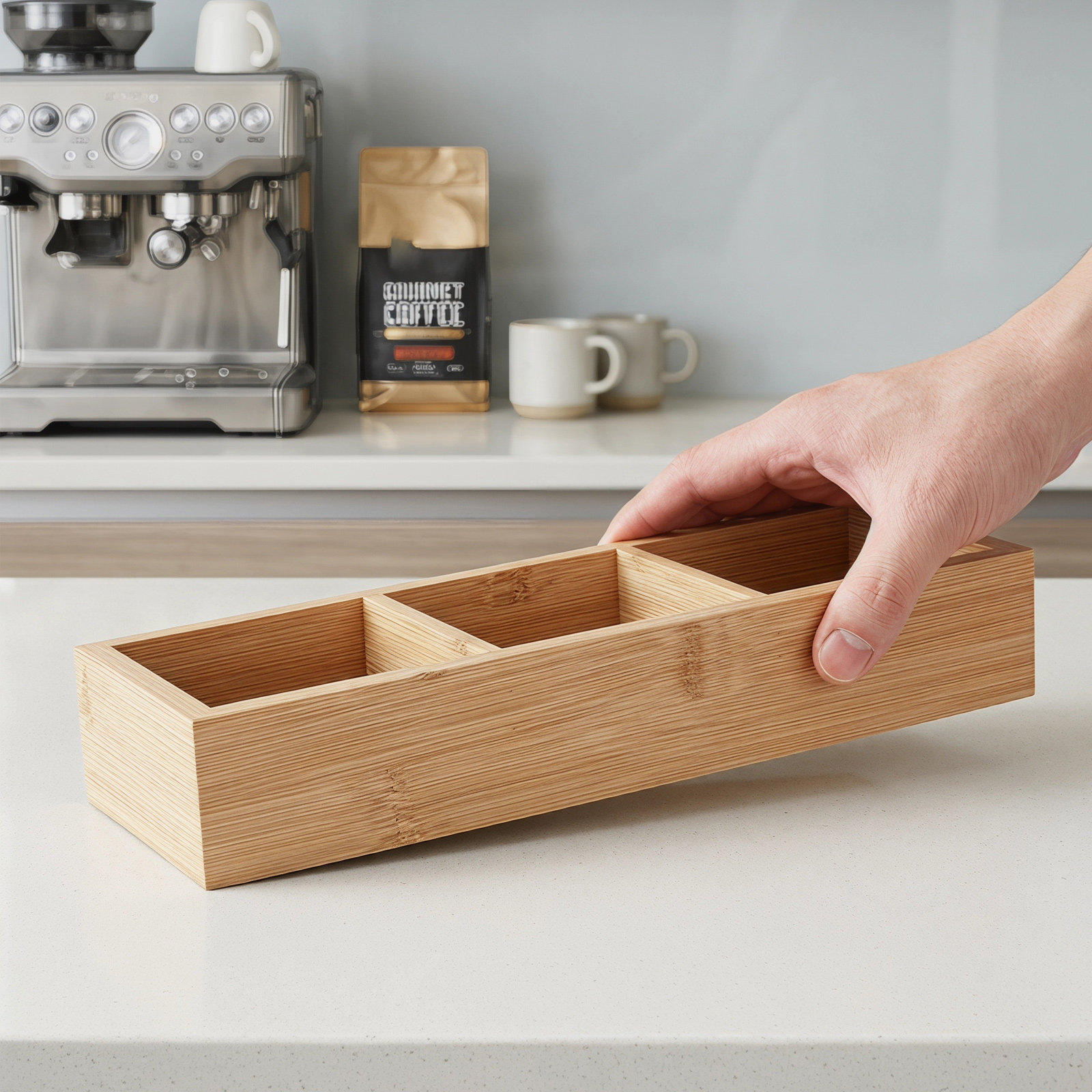 Wood Tea Bag Organizer Box 11x - đánh giá và giá Coffee Tea Station