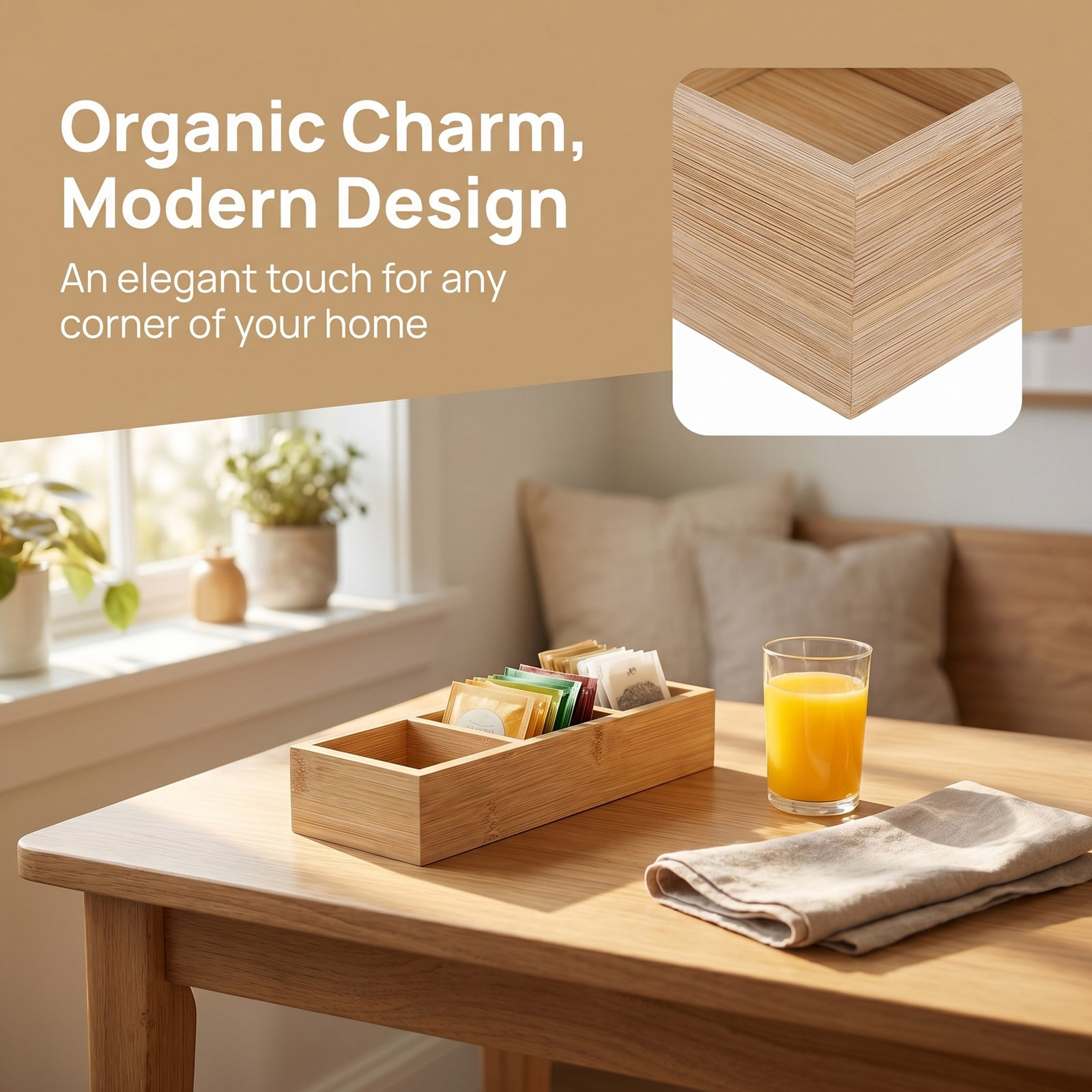 Wood Tea Bag Organizer Box 11x - đánh giá và giá Coffee Tea Station
