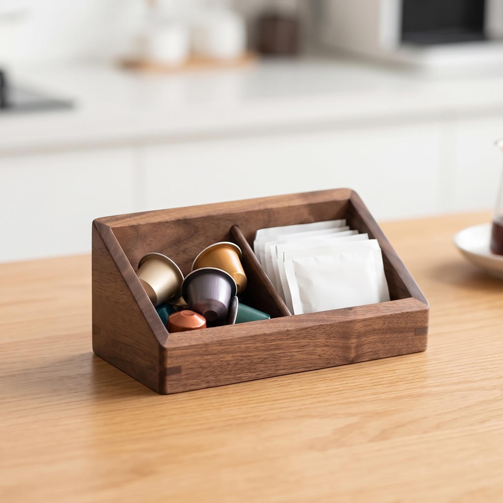 Two Compartment Desktop Organi - đánh giá và giá Coffee Tea Station