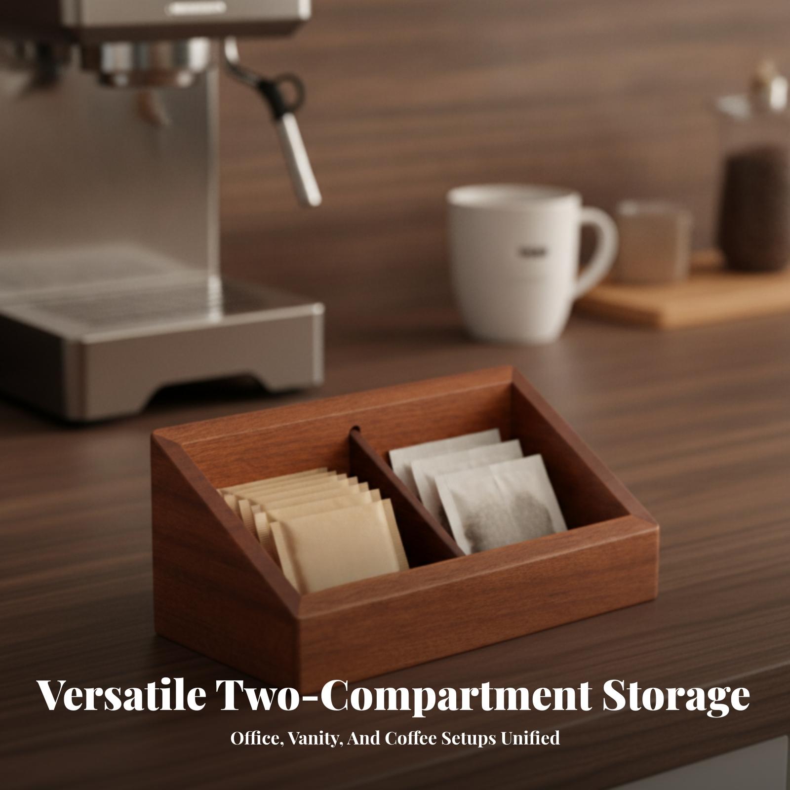 Two Compartment Desktop Organi - đánh giá và giá Coffee Tea Station