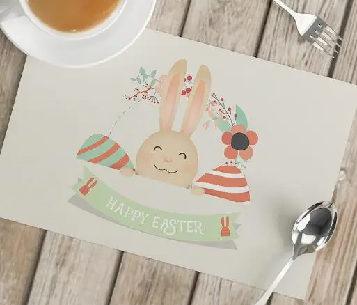 Cartoon Easter Bunny Eggs Prin - đánh giá và giá Coffee Tea Place