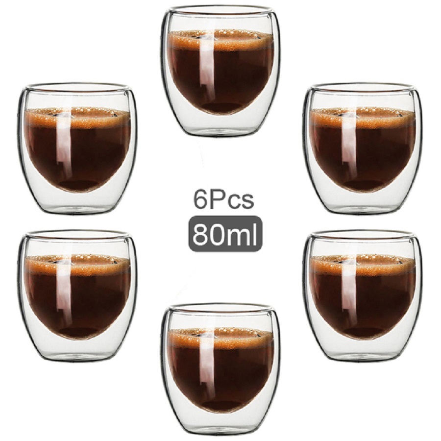 Double Walled Glass Coffee Mug - đánh giá và giá Coffee Tea Mix