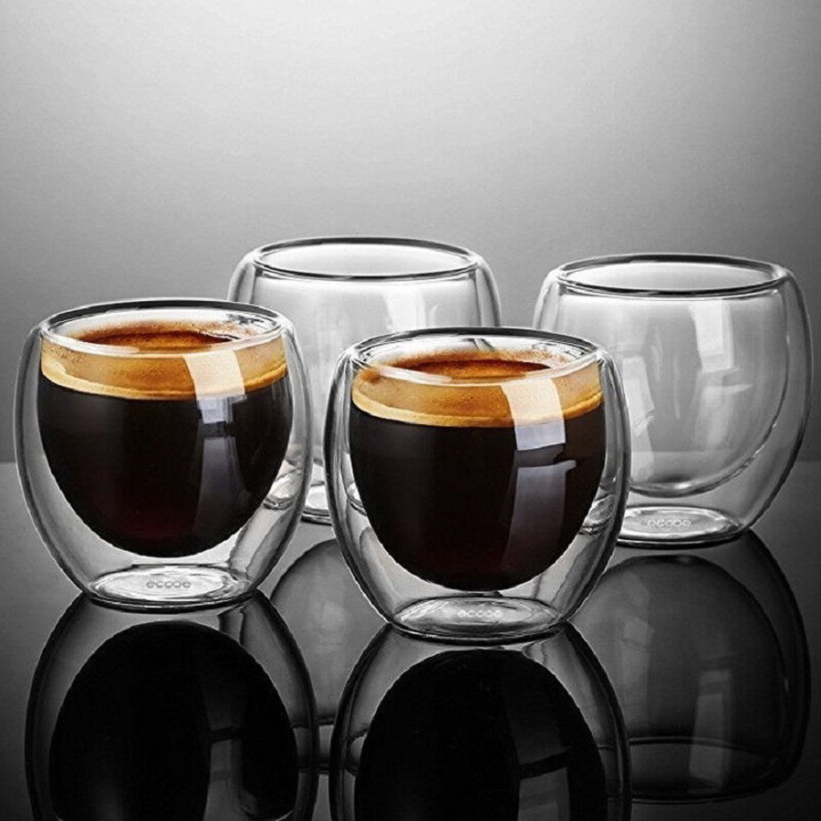Double Walled Glass Coffee Mug - đánh giá và giá Coffee Tea Mix