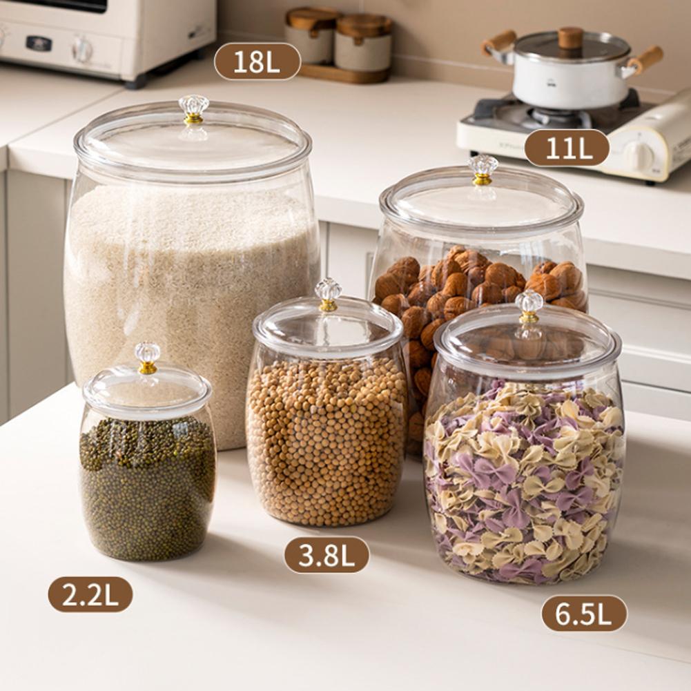 Large Transparent Plastic Seal - đánh giá và giá Tea Coffee Sugar Container