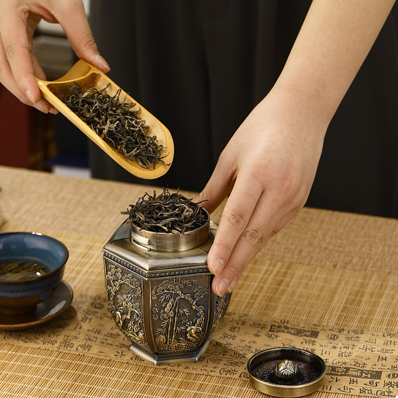 Metal Large Capacity Tea Cans  - đánh giá và giá Tea Coffee Sugar Container