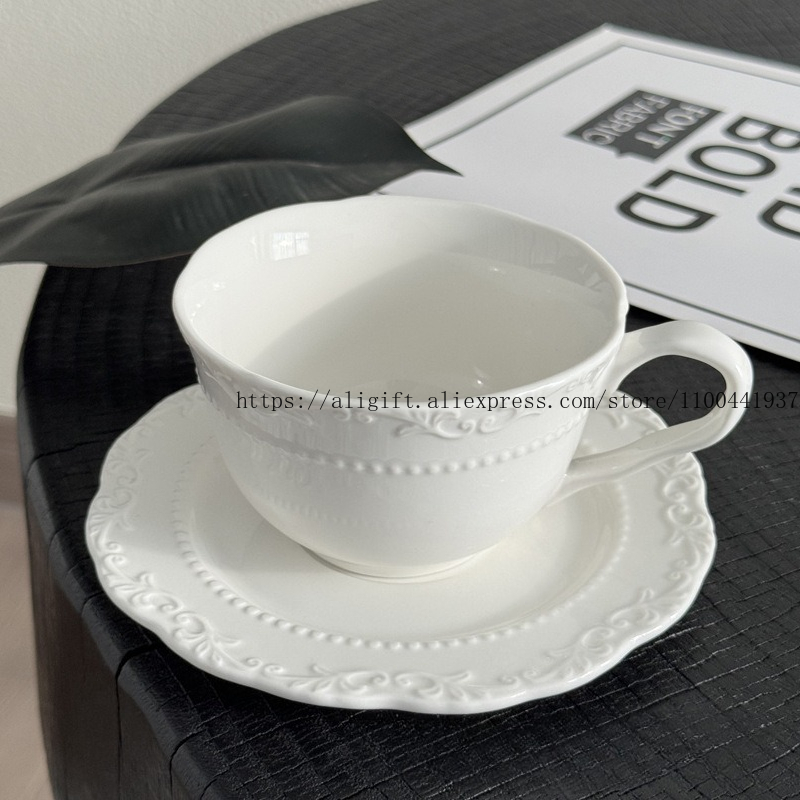French Light Luxury Embossed F - đánh giá và giá Coffee Tea Mix